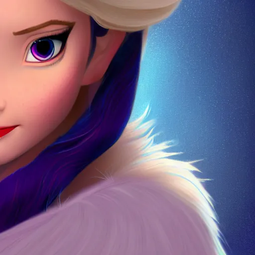 Prompt: portrait of queen elsa, disney's frozen 2, 4k, anime key visual, artstation, pixiv, kuvshinov ilya