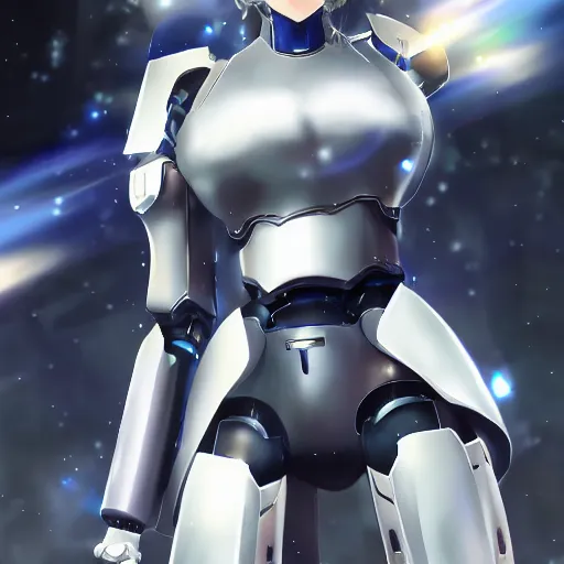 Image similar to beautiful and gorgeous full body image of saber from fate / stay night anime as a sci fi robot, high details, high resolution, noise filtered, artstation, 4 k, highly detailed, high quality, drawn by anime