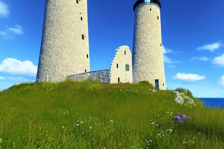 Prompt: ultra hd Gotland Fårö landskap studio ghibli