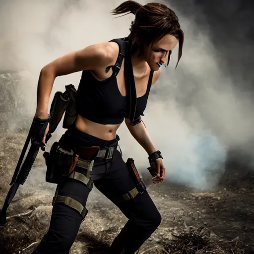 Lara croft costume hi-res stock photography and images - Alamy