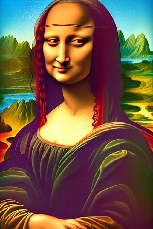 Image similar to beautiful portrait of a woman, not mona lisa pose, intricate, elegant, highly detailed, digital painting, artstation, concept art, smooth, sharp focus, illustration, art by lisa frank and jim lee character portrait