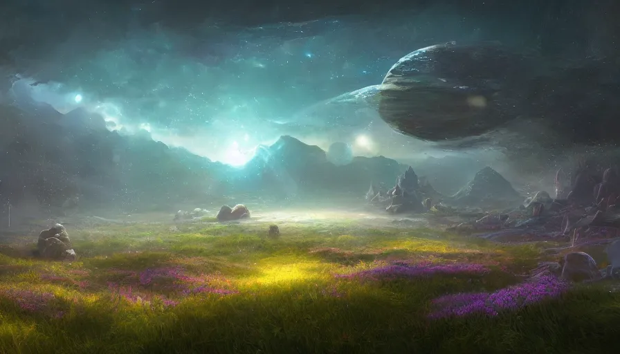 Prompt: the garden at the end of the universe, trippy, jessica rossier, art station