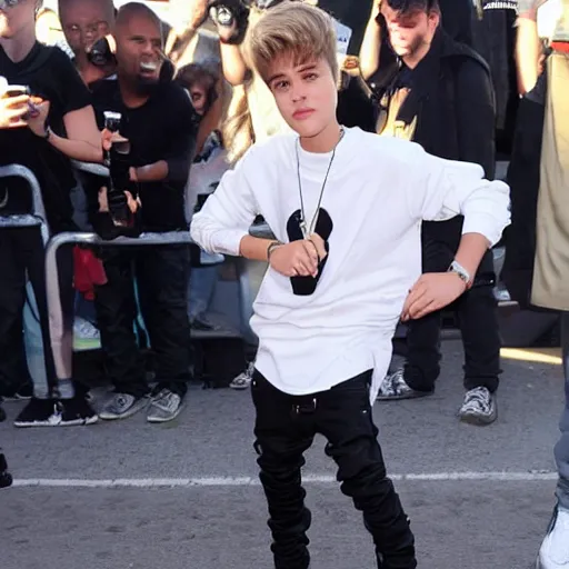 Prompt: Justin Bieber as a midget