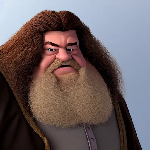 Prompt: Hagrid from Harry Potter as seen in Disney Pixar's Up (2009)