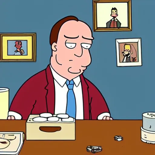 Prompt: saul goodman in family guy