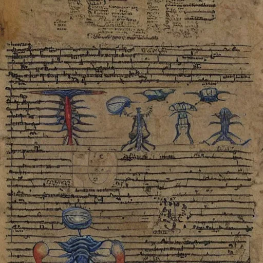 Prompt: a page out of an alien medical manuscript