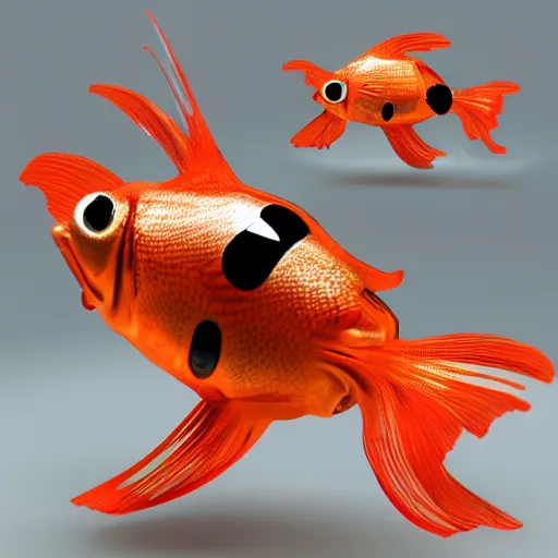 Image similar to mecha goldfish,