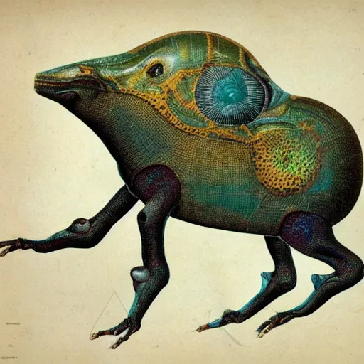 Image similar to bizarre bestiary of microcosmic creatures