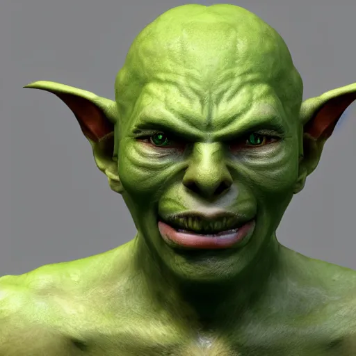 Prompt: medium portrait of a goblin, green skin, ffxiv, final fantasy 1 4 screenshot, octane render, 8 k, fantasy, rule of thirds