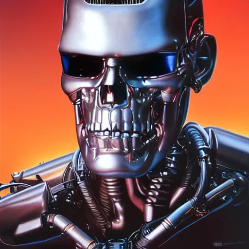 Prompt: terminator robot gigachad, trending on artstation, digital art, realistic, by drew struzan