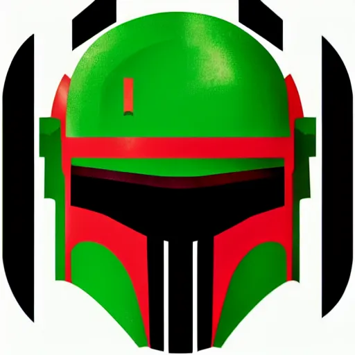 Image similar to vector, low poly, boba fett icon, digitalart, cgstation, artstation