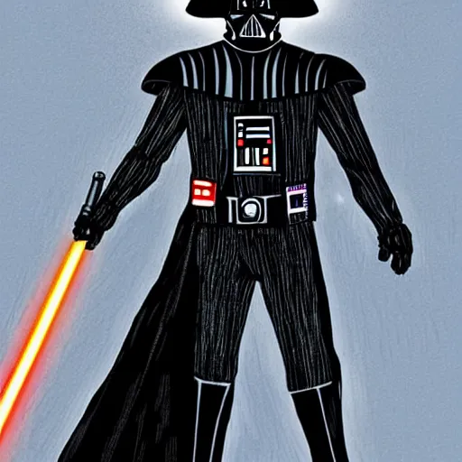 Image similar to darth vader in the style of the sandman by neil gaiman