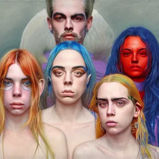 Prompt: Billie Eilish, by Mark Brooks, by Donato Giancola, by Victor Nizovtsev, by Gabriel Dawe, by Vanessa Beecroft