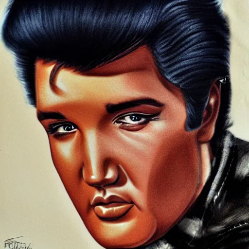 Prompt: Elvis Presley, hairlip, frightened, highly detailed, photorealistic,