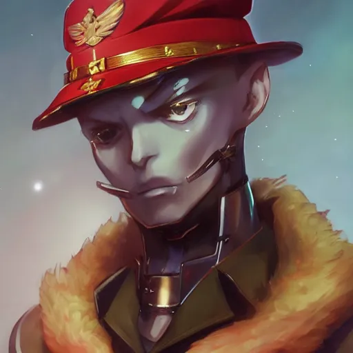 Prompt: An anime portrait of Colonel Wednesday Bologna, by Stanley Artgerm Lau, WLOP, Rossdraws, James Jean, Andrei Riabovitchev, Marc Simonetti, and Sakimichan, tranding on artstation