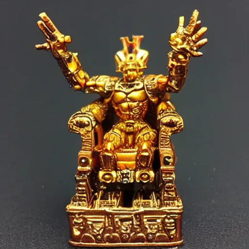 Image similar to the emperor on his golden throne. 4 0 k. body horror.