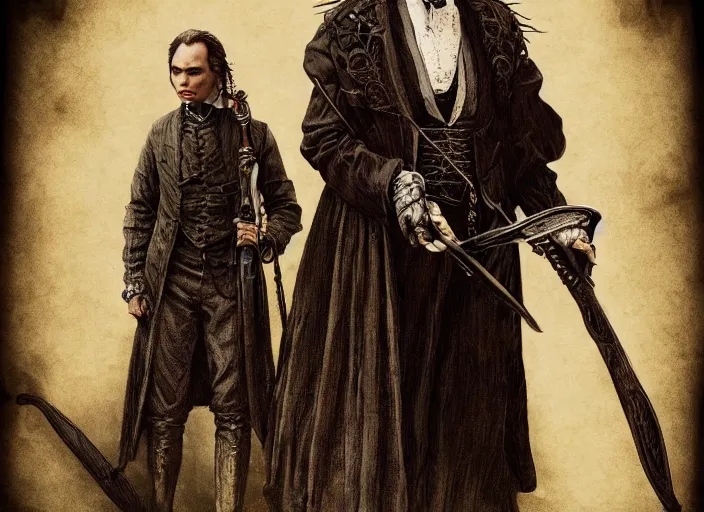 Prompt: frank dillane hunting vampires in london, victorian era, old english garb, gothic, horror, realistic, intricate, detailed, scary, beautiful, trending on artstation, masterpiece, sexy, seductive, handsome, cool