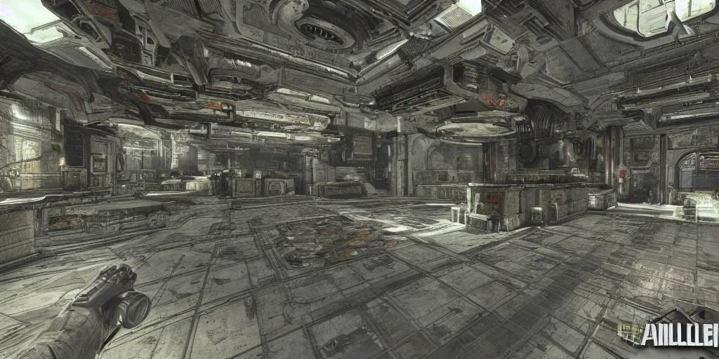 architectural floor plan gears of war map meets, Stable Diffusion