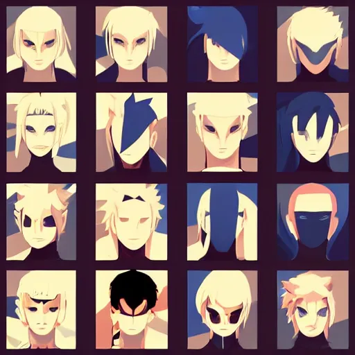 Image similar to face icon stylized minimalist naruto, loftis, cory behance hd by jesper ejsing, by rhads, makoto shinkai and lois van baarle, ilya kuvshinov, rossdraws global illumination