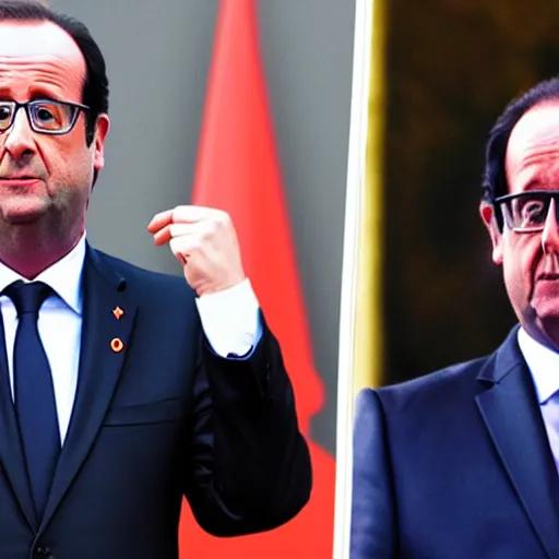 Image similar to François hollande is a super saiyan, by easo andrews