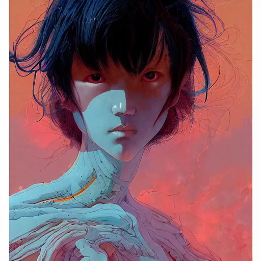 Image similar to prompt : doomer portrait soft light painted by james jean and katsuhiro otomo and erik jones, inspired by akira anime, smooth face feature, intricate oil painting, high detail illustration, sharp high detail, manga and anime 1 9 9 9