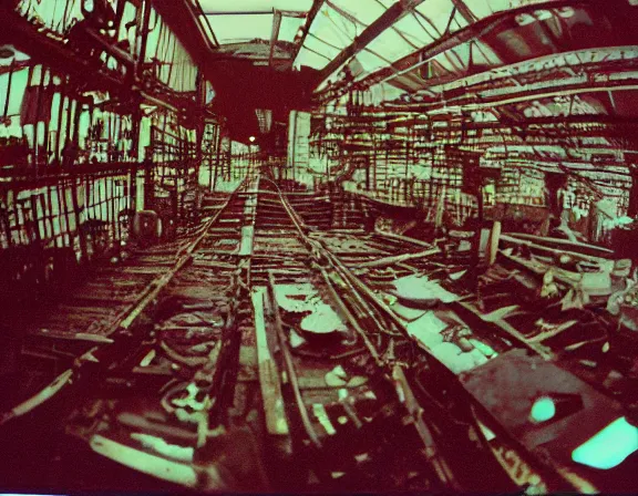 Image similar to wide angle sigma lens film still 1 9 9 2 industrial body horror