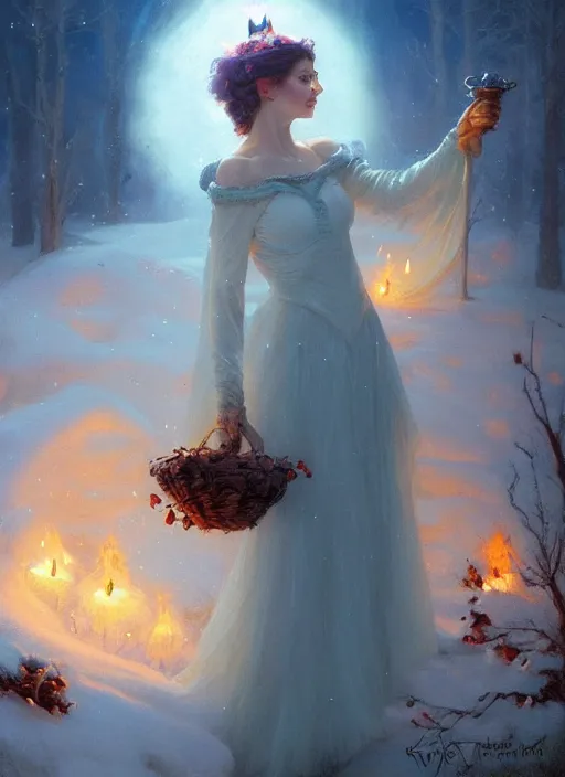 Image similar to the witch of frost by kev walker and vladimir volegov and alexander averin and delphin enjolras and daniel f. gerhartz