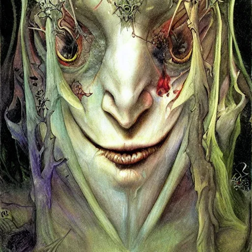 Prompt: scary fairy Brian Froud art