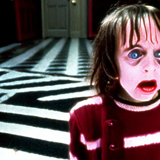 Prompt: Beetlejuice, film still from the movie The Shining