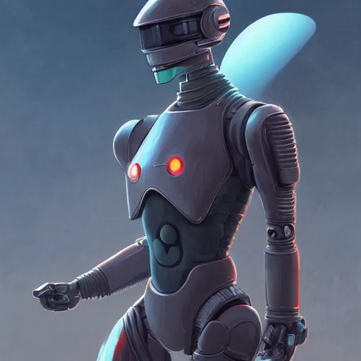 Image similar to Futurama's Bender as robocop, highly detailed, digital painting, artstation, concept art, smooth, sharp focus, illustration, art by artgerm and greg rutkowski and alphonse mucha and loish and WLOP