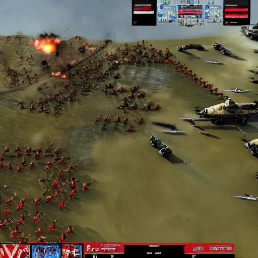 Image similar to 1944 D-Day in the video game Command and Conquer Red Alert 3