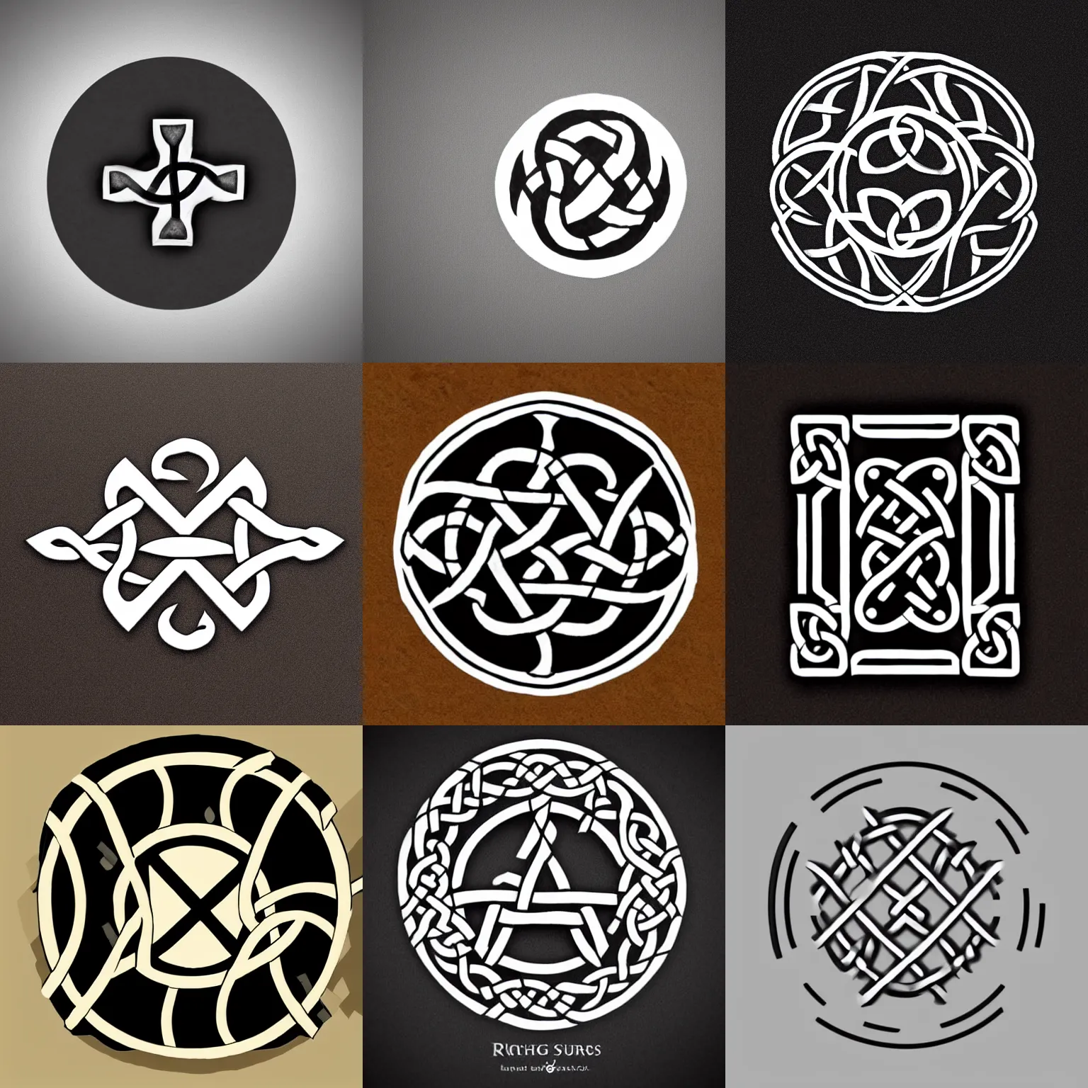 Prompt: clean modern logo of norse viking runes celtic knot