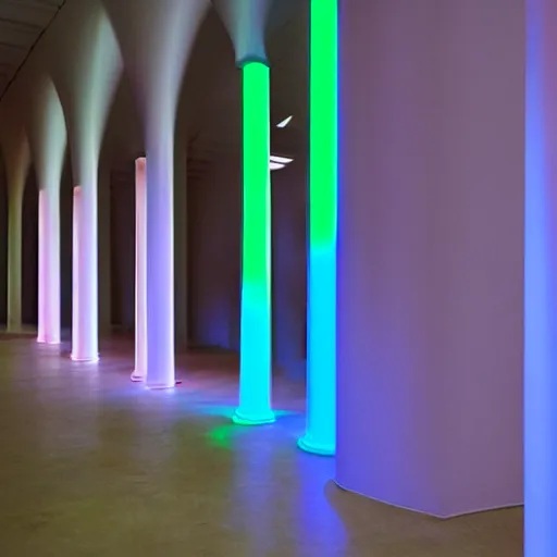 Image similar to dan flavin pillars of light