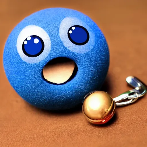Image similar to the most cutest adorable happy picture of a blue ball face, key hole on blue ball, locklegion, lock for face, keyhole faceial movement, chibi style, adorably cute, enhanched, deviant adoptable, digital art Emoji collection