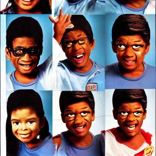 Image similar to steve urkle terminator 1 9 8 0 s children's show, detailed facial expressions