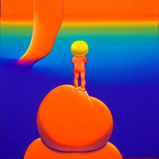 Prompt: orange by shusei nagaoka, kaws, david rudnick, airbrush on canvas, pastell colours, cell shaded, 8 k