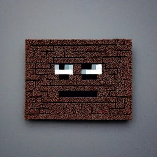 Image similar to dark chocolate relief of minecraft