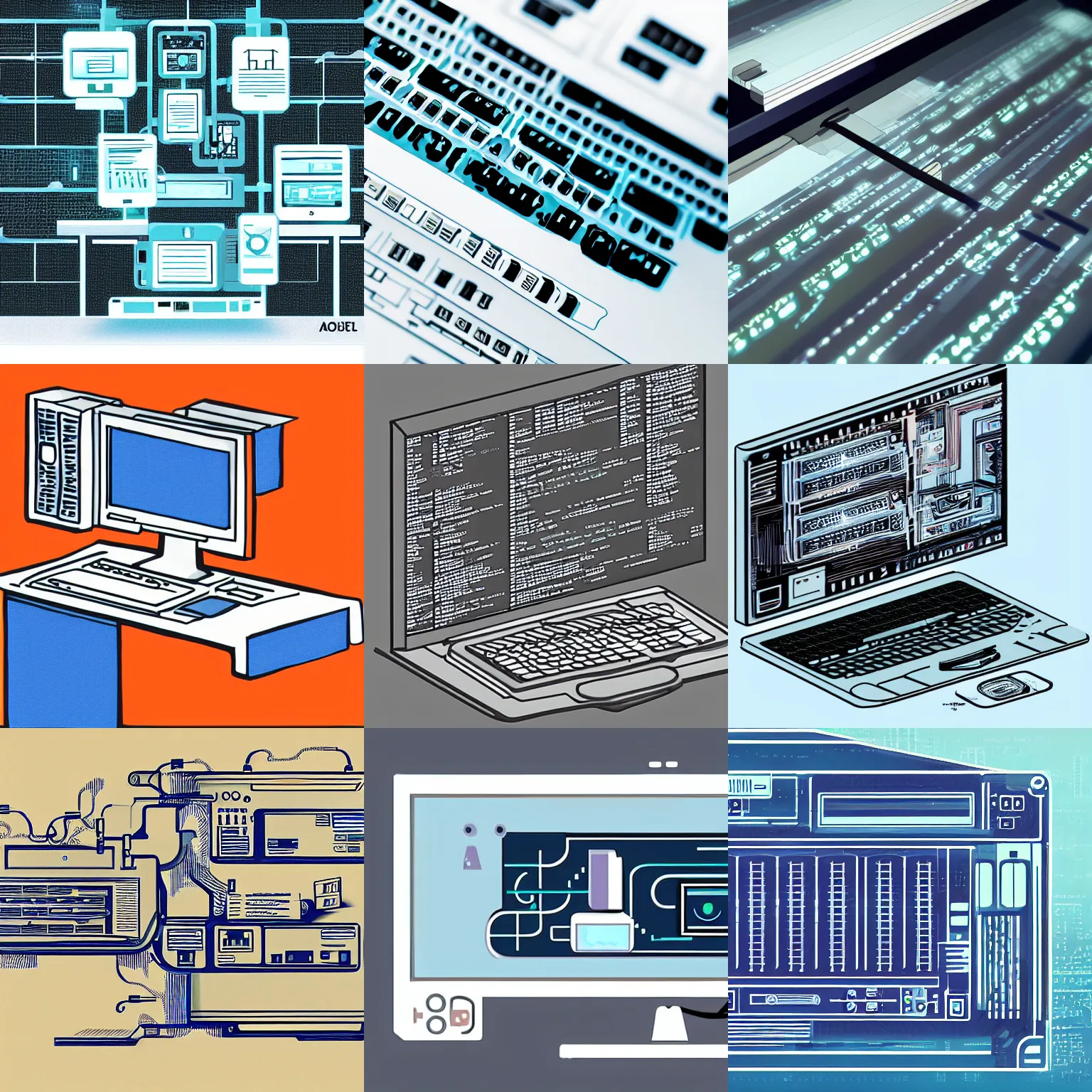 Prompt: “an illustration of an advanced futuristic comparable computer”