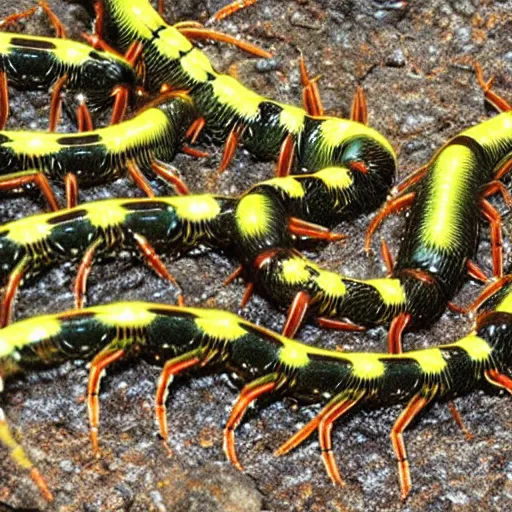 Prompt: undiscovered species of centipede