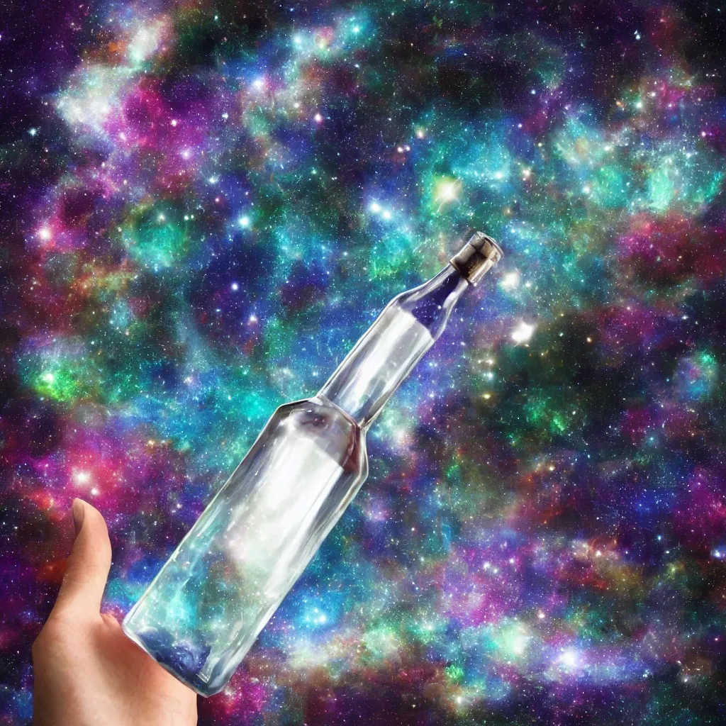 Image similar to the universe contained within a bottle