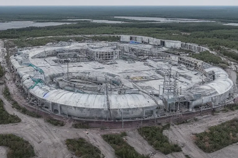 Prompt: elon musk building a futuristic city in chernobyl