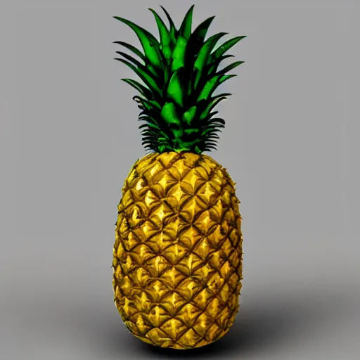 Prompt: 3D model of pineapple, 4k,