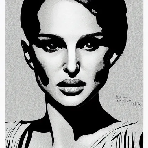 Image similar to “Natalie Portman, full color, mcbess poster, super detailed image””