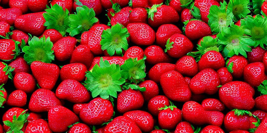 Prompt: a product picture of hundreds of strawberries, photographic filter, unreal engine 5, realistic, hyperdetailed, 8 k, cinematic, volumetric lighting, very realistic effect, hd, hdr, 4 k, sharp focus, octane render, ultra detailed, high resolution, trending on artstation in the style of albert dros glowing rich colors powerful imagery