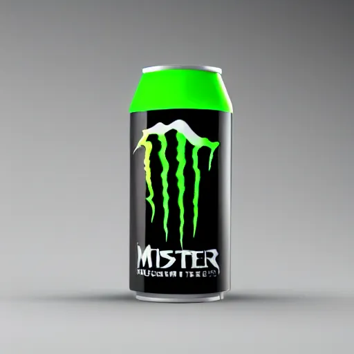 Image similar to new design aluminum can monster energy, photorealism, 4k, octane render, ultra quality