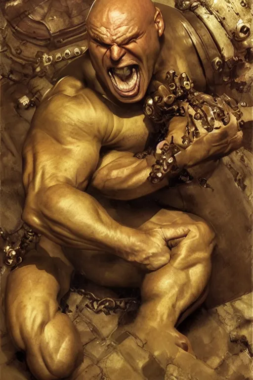 Image similar to portrait of morgan aste as huge hulking supervillain with tentacles for arms, sergey kolesov, lawrence alma tadema, norman rockwell, greg staples, wayne barlow, jacob collins, tom lovell, frank schoonover, neville page