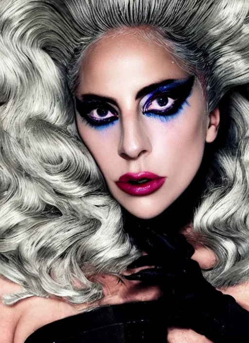 Image similar to lady gaga by nick knight, born this way, born this way album, red weapon 8 k s 3 5, cooke anamorphic / i lenses, highly detailed, cinematic lighting