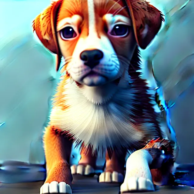 Image similar to an unbelievably cute puppy, trending on artstation, cgsociety, wlop, Behance, pixiv, astonishing, impressive, outstanding, epic, cinematic, stunning, gorgeous, concept artwork, much detail, much wow, extraordinary masterpiece!!!!!