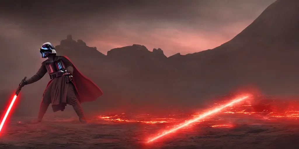 Image similar to star wars mustafar but it's an oscard winning cinematography / photography