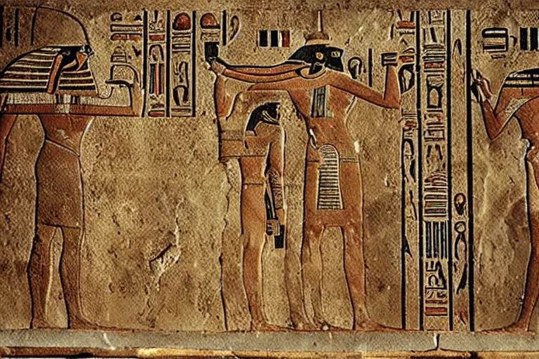 Image similar to Some Ancient Egyptian works are on papyrus, like The Book of the Dead